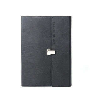 OEM A5 Thermo PU Notebook with Metal Clip Thread Sewing Binding for School and Office Business Use