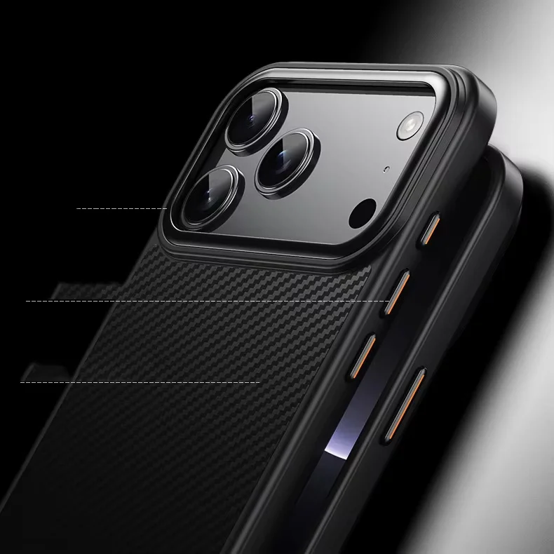 product carbon fiber ultra thin cell phone case for iphone 17 pro max  anti fall magnetic back protective cover for iphone 17 air-5
