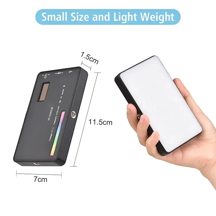 Nueva Cámara RGB LED anillo de luz 2500K-9000K regulable a todo Color LED Video luz fotografía Video estudio para cámara DSLR Luz