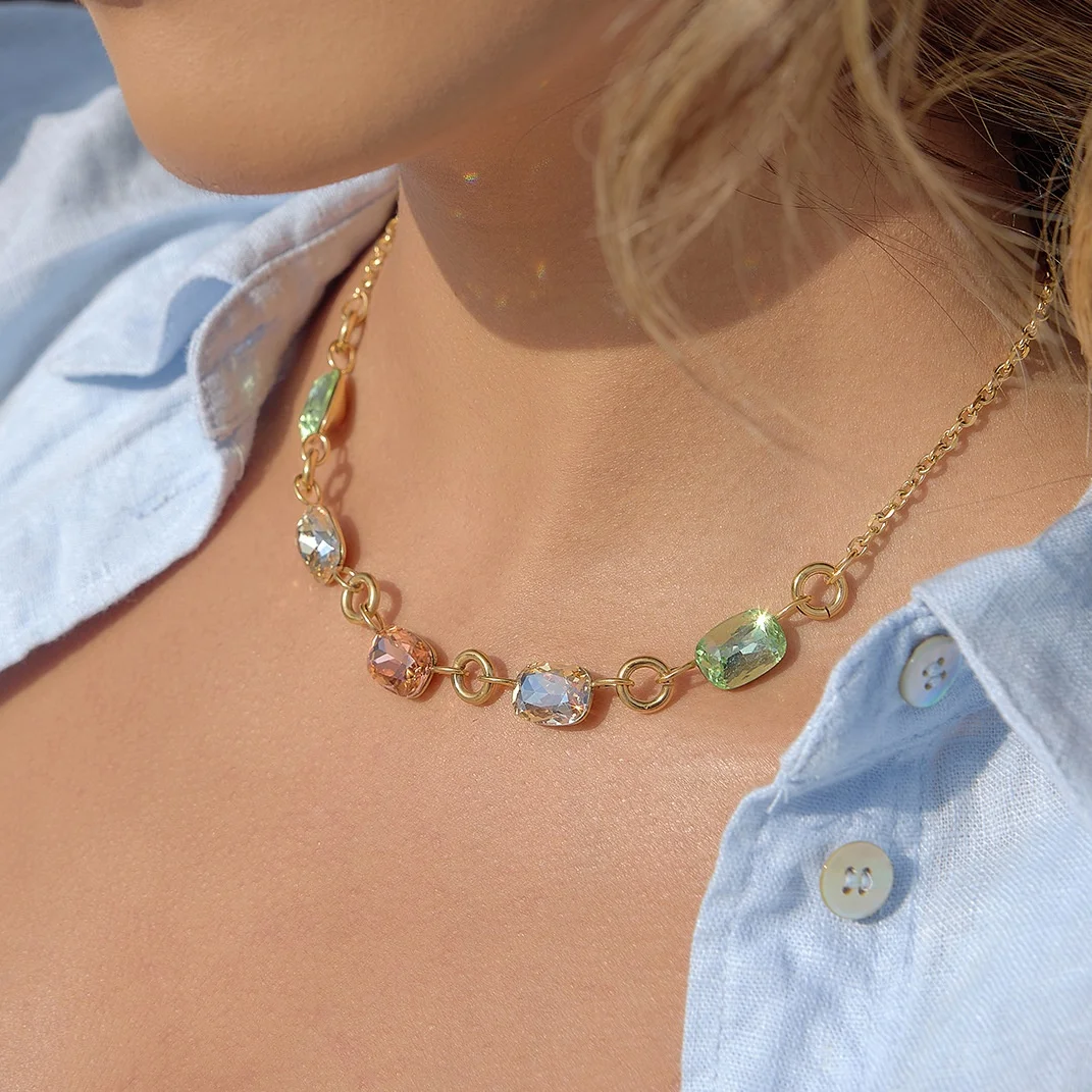 Elegant Rhinestone Stainless Steel Necklace