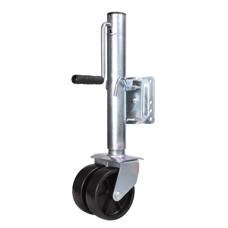 2000 lbs Heavy Duty Swivel Jockey Wheel Dual Wheels For Caravan