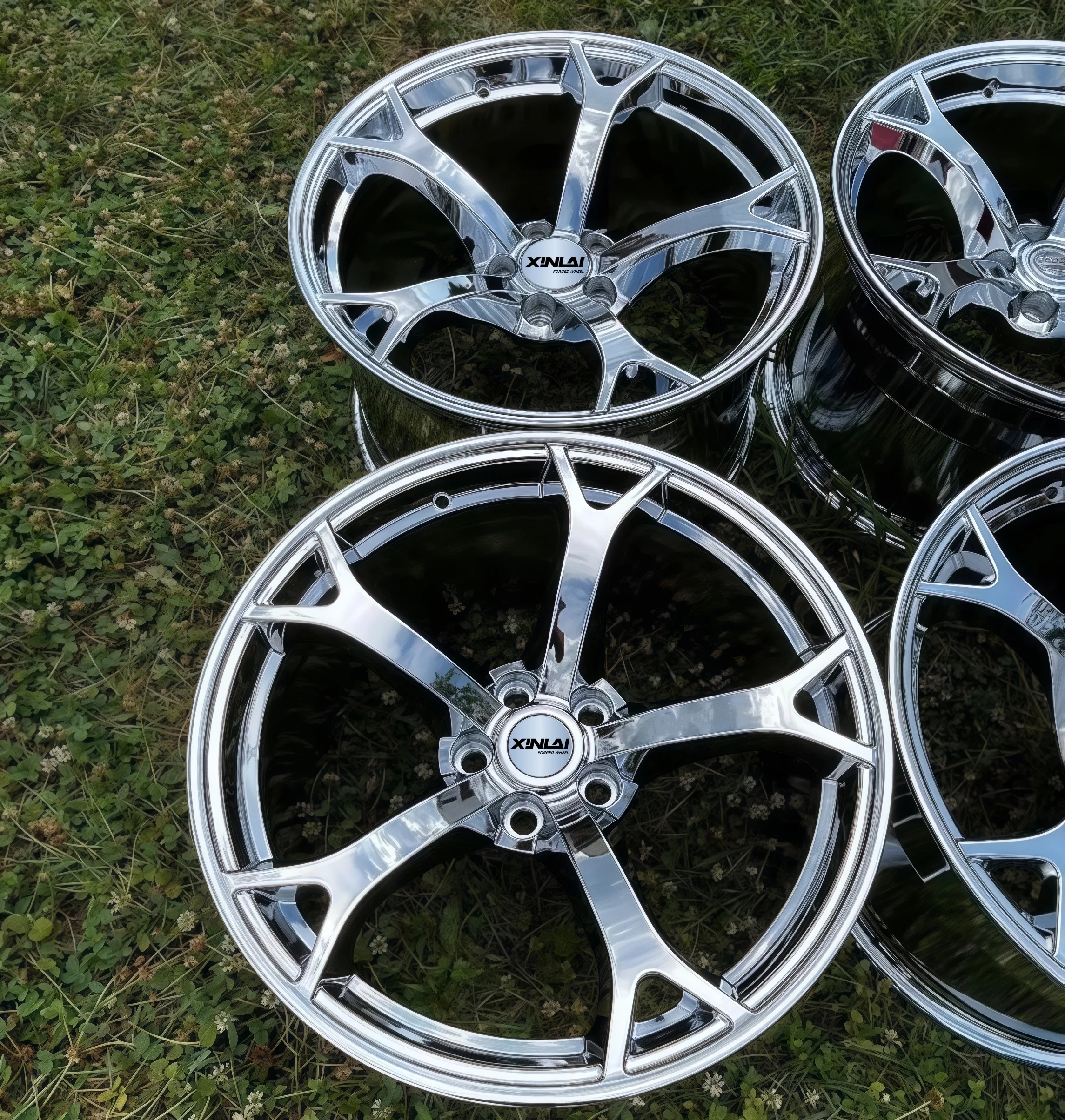 Chrome Gloss Silver Forged Wheels Concave Design 19 Rims Silver Chrome Nismo V1 Wheels G37 Q50 Forged Rims - Image 2