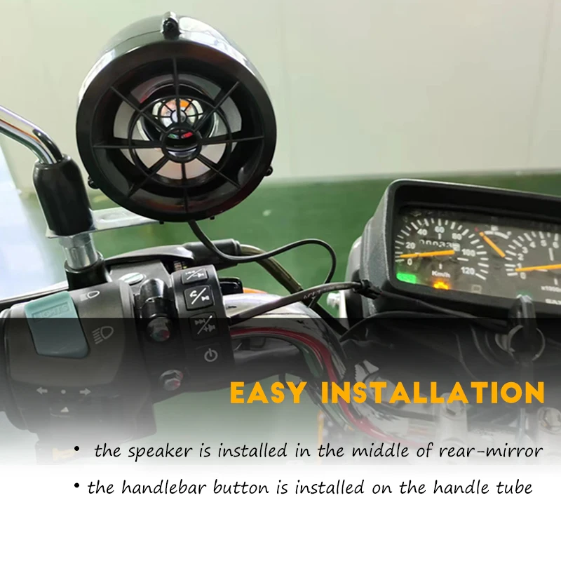 Waterproof Anti-theft Motorcycle Mp3 Audio Alarm System Motorcycle Speakers  Mp3