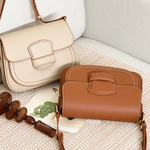 Envelope Fashion Messenger Genuine Leather Retro Shoulder Bags for Women Cow Split Leather Commute Bags