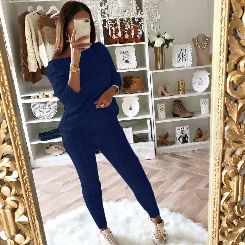 wholesale cardigan sets woman 2 piece sweater set