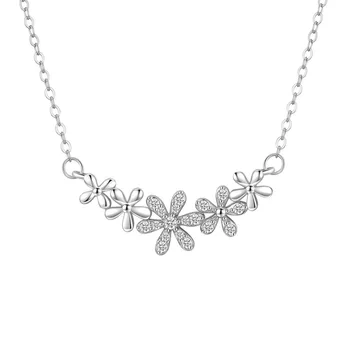 High Quality Cubic Zirconia Fashionable Jewellery Silver 925 Sterling S925 Flower Necklace