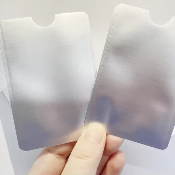 Contactless RFID Blocking Credit Card Sleeves Holder  Reusable Aluminum  Foil Protection for Secure ID Card Storage