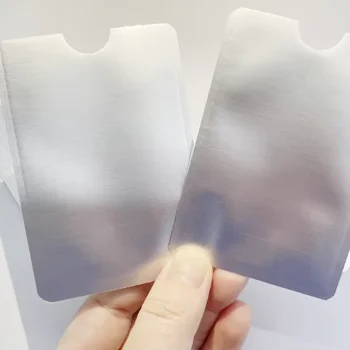 Wholesale card holder RFID blocking leeve Aluminum foil card holder RFID blocking card holder waterproof ID card leeve Contactless anti theft RFID