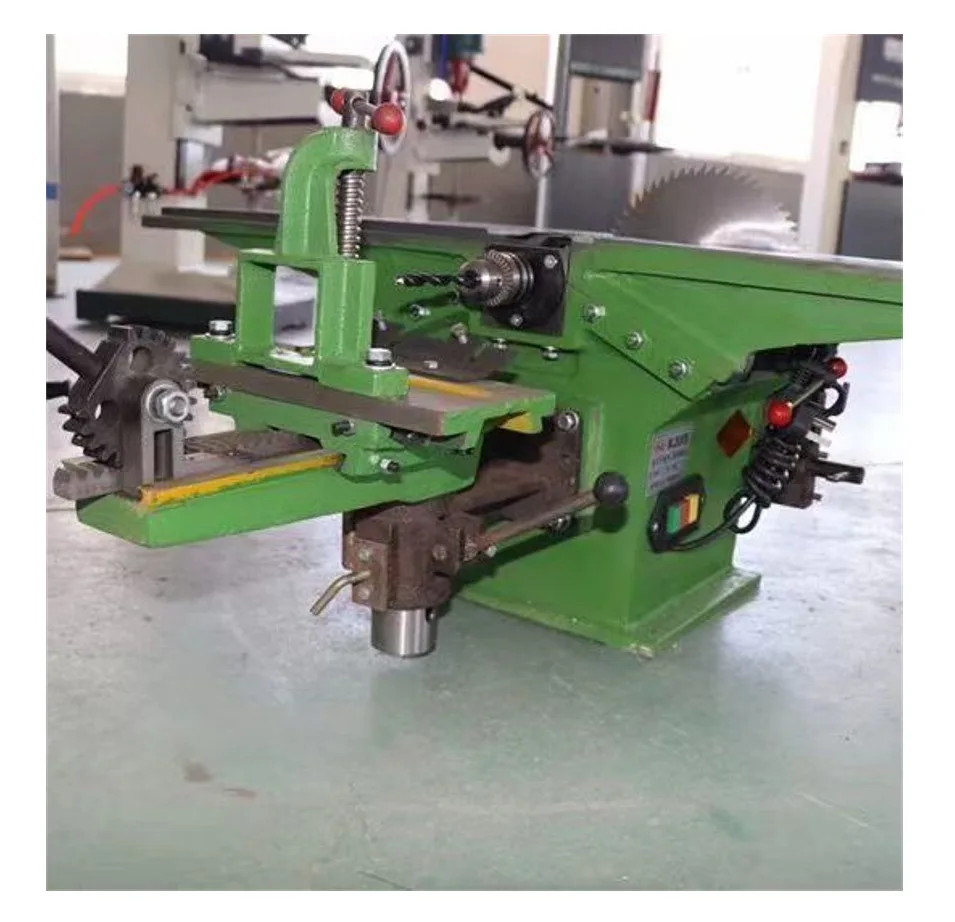 TK 200mm Woodworking Wood Bench Multiple Use Combined Multifunctional Table Circular Saw Planer Jointer Driller Milling Machine