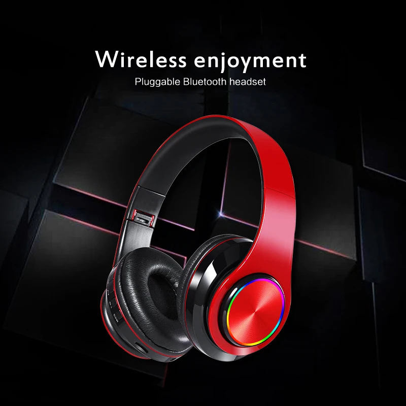 New B39 Portable Wireless Headphones Stereo Foldable Music Headset Support SD Card Deep Bass Folding With Mic - ANKUX.COM