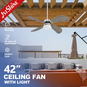 1stshine Ceiling Fan Good Quality Waterproof Ceiling Fan Led Light with Pull Chain