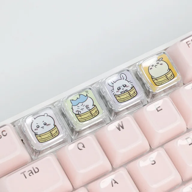 2025 MG Keyboard Keycaps Custom Resin Crafts Supplier Custom Chiikawa Keycaps 4pcs/set Resin Handmade Painting Keycaps ESC