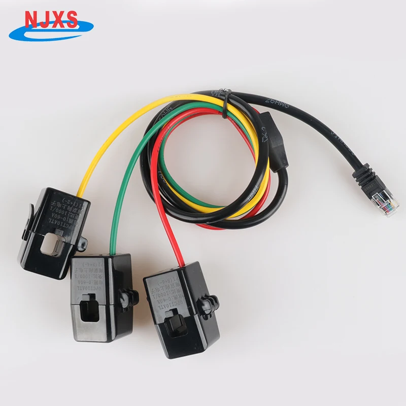 NJXSE OPCT16ATL Split Core Current Transformer Three-in-one with RJ12 CT 5A 10A 30A 50A 100A 150A/50mA 100mA Clamp Transformer