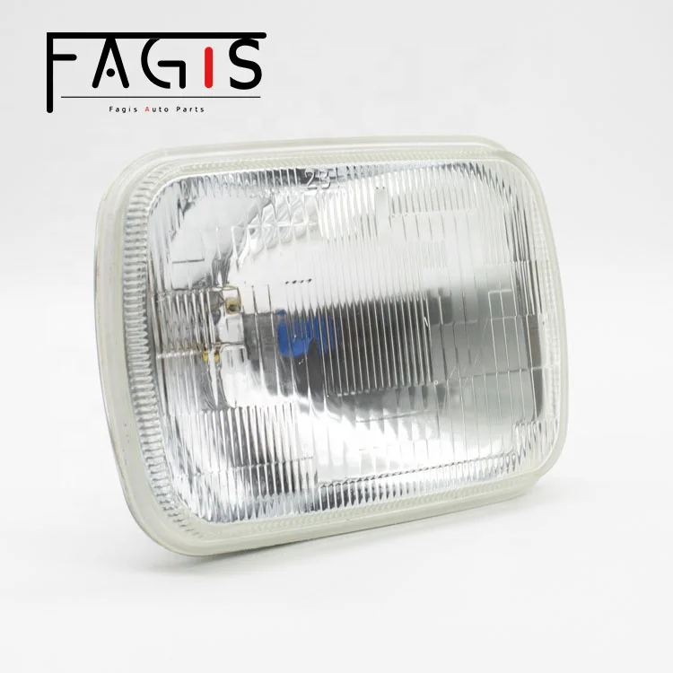 5 Inch Square Sealed Beam with Halogen Bulb H6001 H4652   Warm White Auto Headlamp