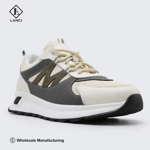 LANCI Odm Shoe Manufacturer in Genuine Leather Shoes Custom Luxury Design with Pure Leather and Fine Mesh Factory Sneakers