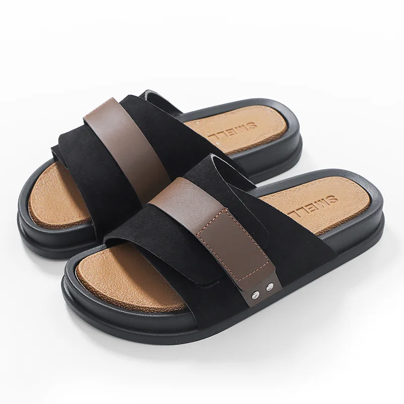 【MODERNIF】Our Leather Slippers Men's Topher Open Toe Slipper – MUK LUKS