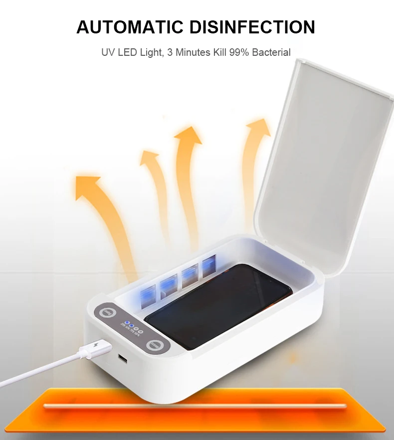 UVC телефон чистая дезинфекция коробка светодиодная подсветка воздуха дезинфицирующее средство Ультрафиолетовый Стерилизатор