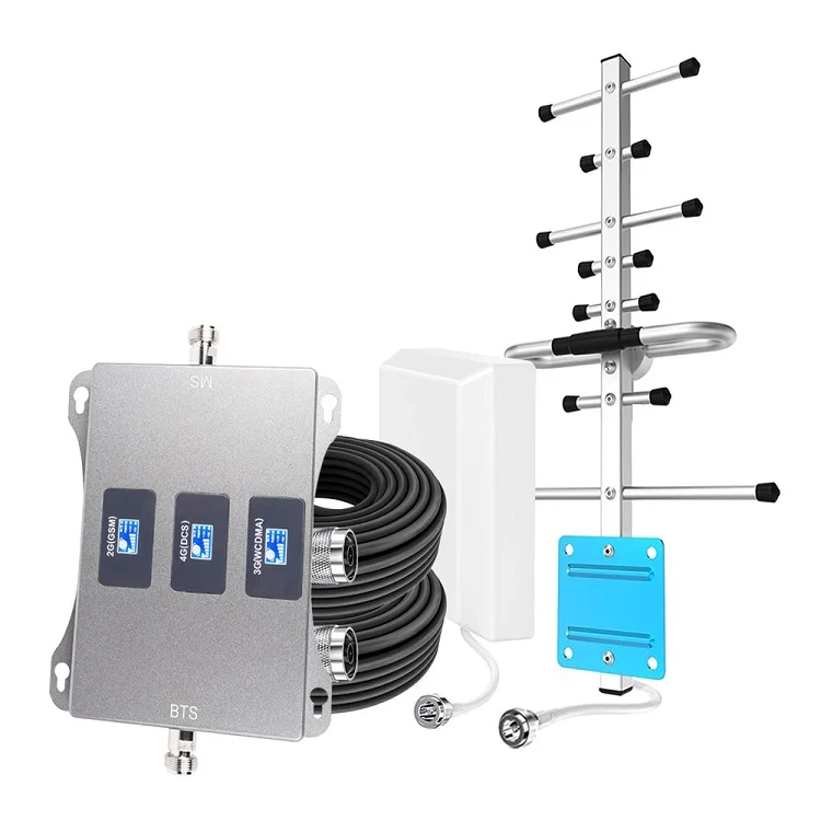 New Tri Band signal Booster 900 1800 2100 mhz Mobile Network Booster 3g 4g  GSM Repeater