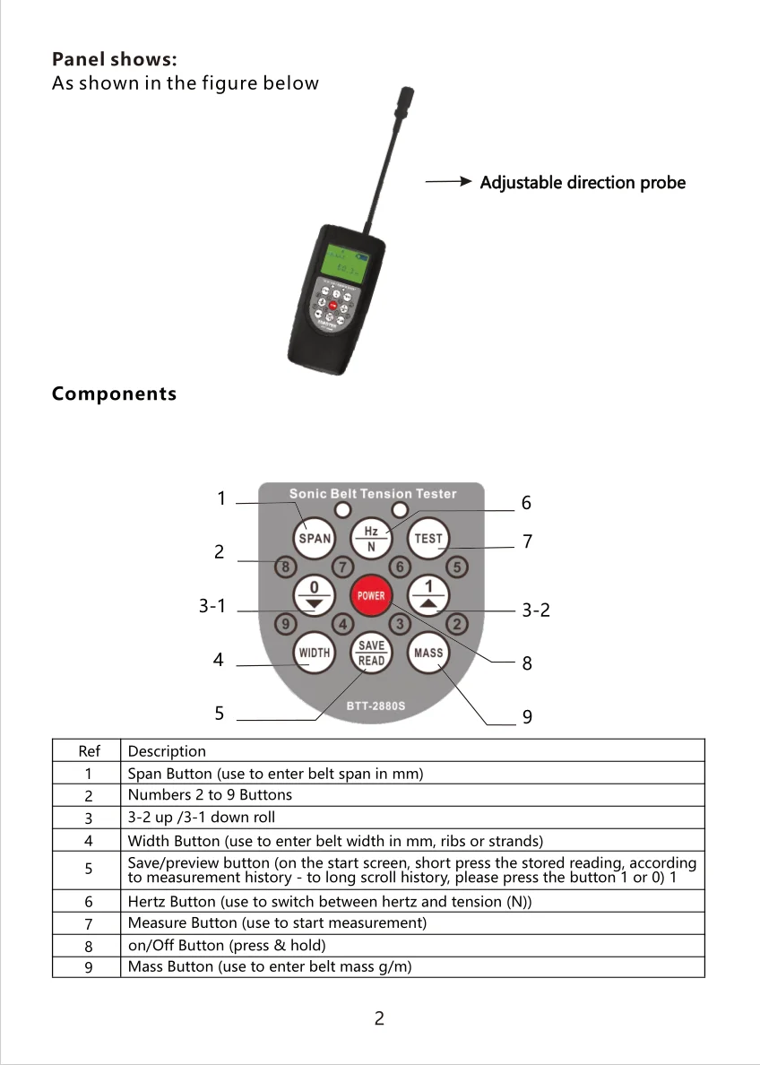 Landtek Sonic Belt Tension Tester Btt2880s Tension Meter Manufacturer
