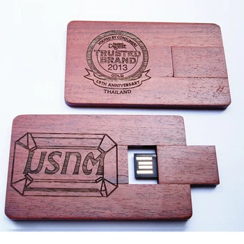 Environmental with customer logo printing wood card USB 1GB 2GB 4GB 8GB 16GB 32GB USB wooden flash drive