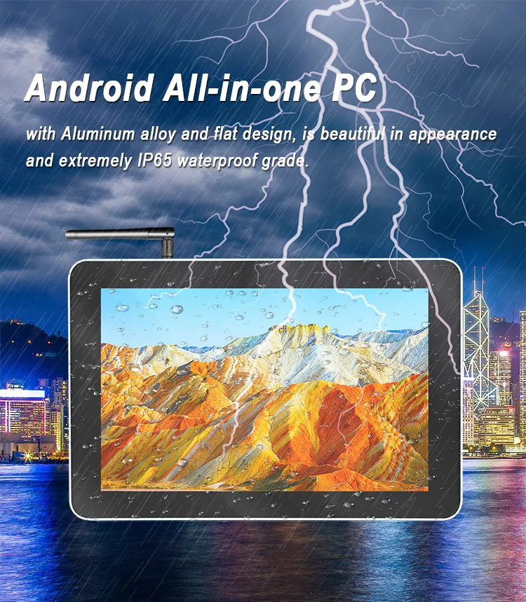 10.1 Inch Industrial Tablet Dustproof and Waterproof Pure Flat Android PCAP Touch All in One Computer Industrial Panel Pc