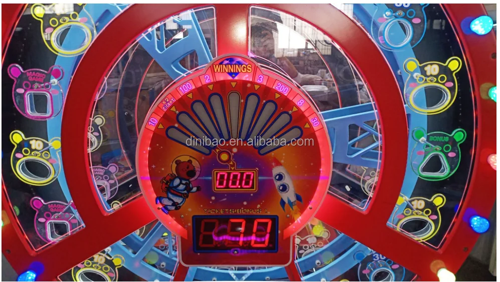 High Profit Arcade Coin Operated Game Machine Bear Ferris Wheel Lottery Ticket Arcade Amusement Games