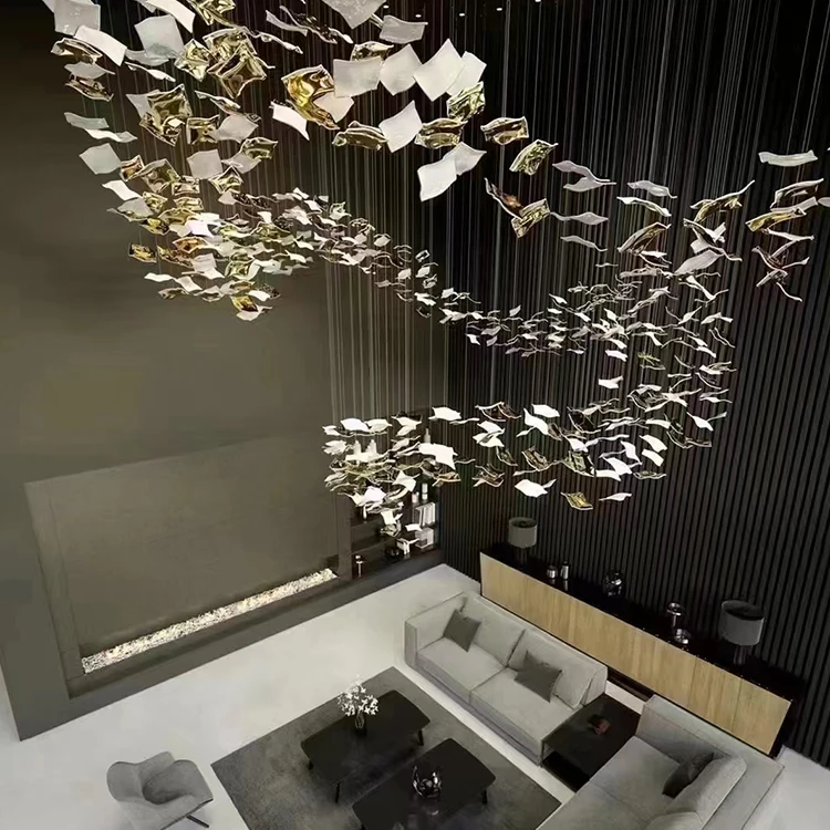 MYLIKE Project Decorative Light Custom Made Large Hall Foyer Modern Crystal LED Chandelier Lamp