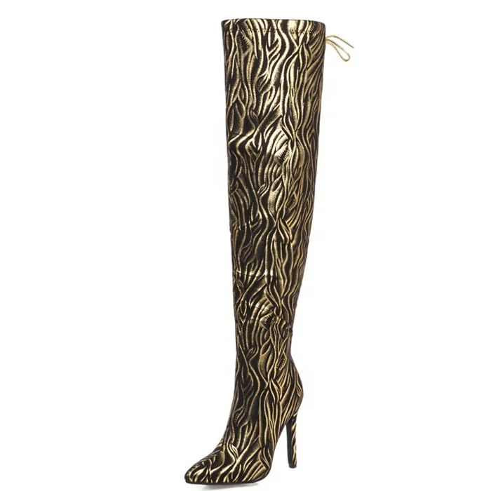 women's lace up thigh high boots