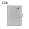 Anti-magnetic buckle aircraft passport holder (grey)