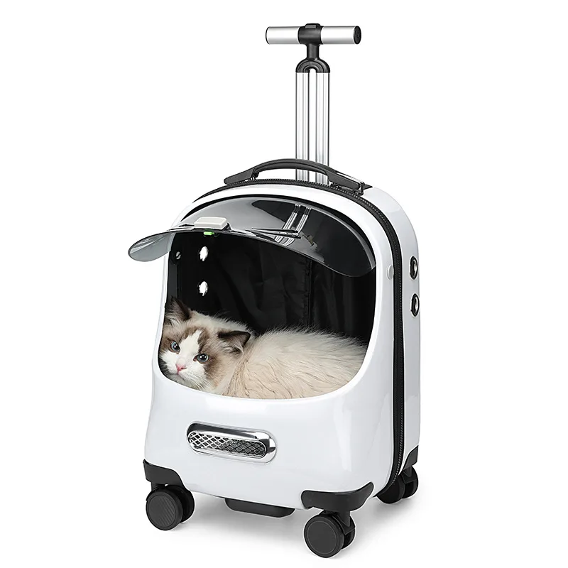 Sw Pet Backpack Cat Trolley Bag Travel Carrier Pet Trolley Case On