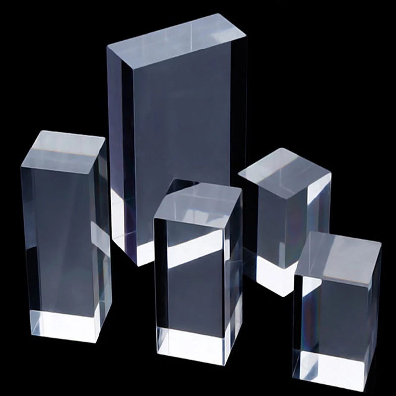 Clear Acrylic Blocks Customized clear Acrylic Base Transparent Display Stands Acrylic Bricks