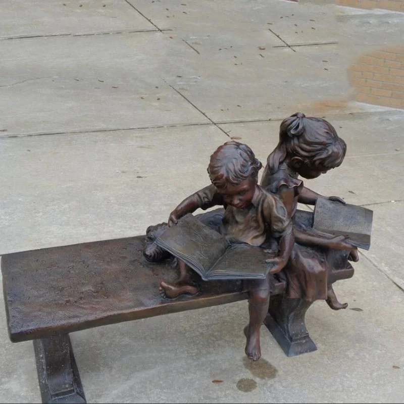 アートデコレーション等身大ブロンズ2ヌード男の子裸彫刻