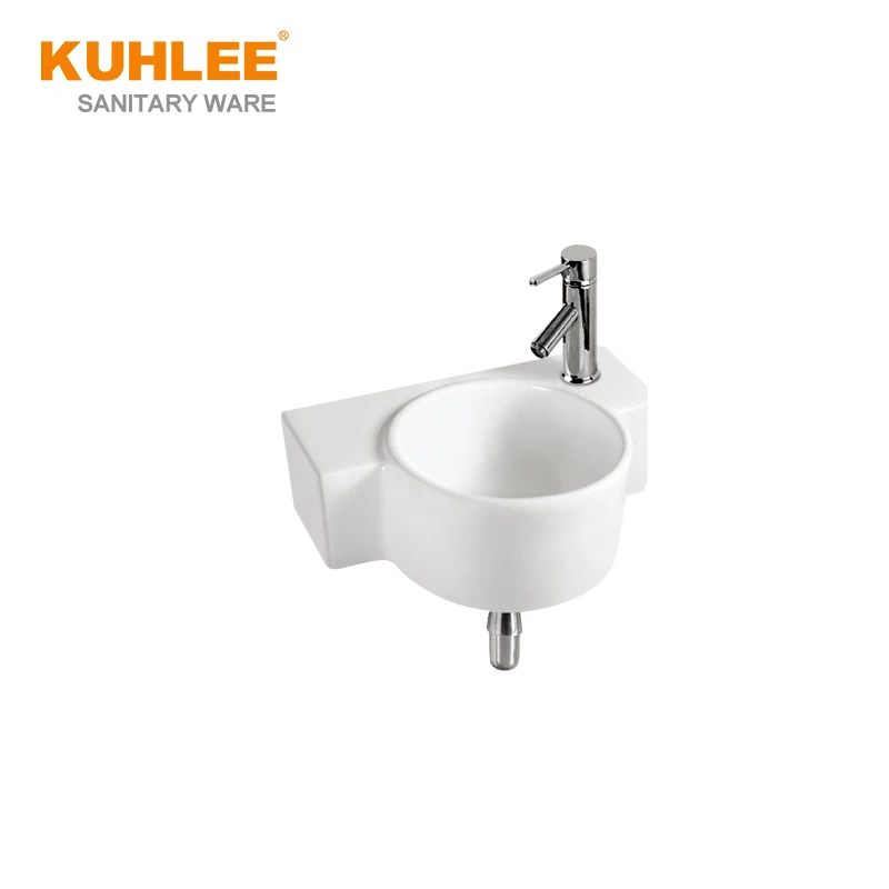 Wall Mounted Washing Sinks Sanitary Ware Ceramic Outdoor  Wall Hung Basin For Bathroom