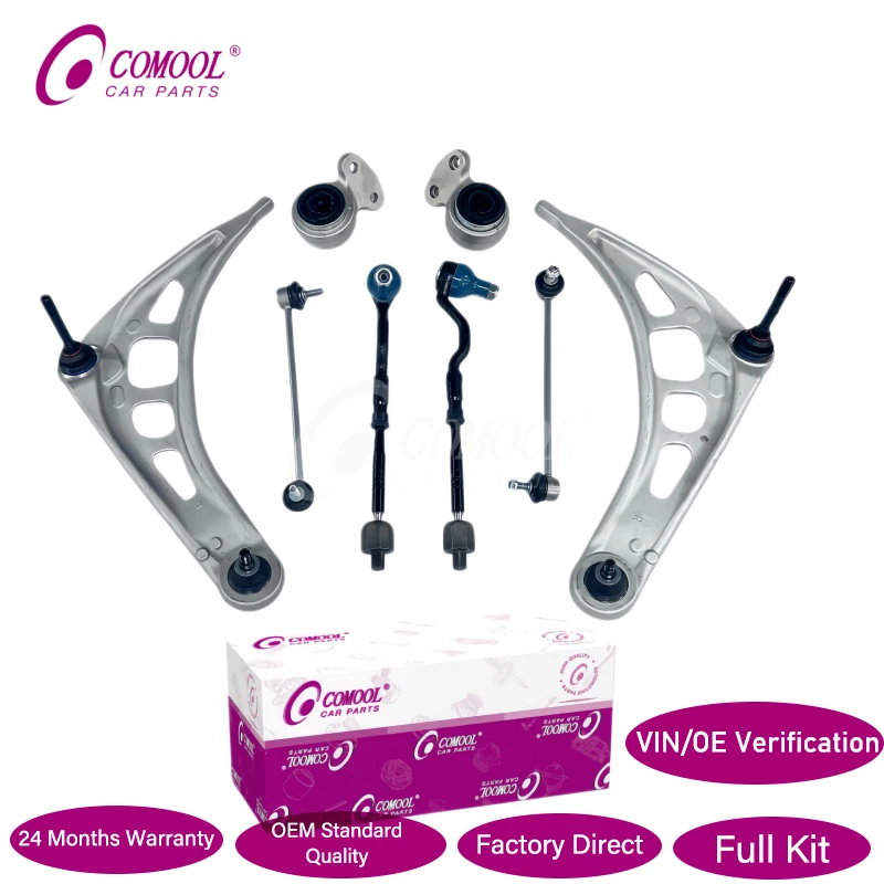 Comool 8PCS Front Suspension Kit 31126752717 31126752718 For BMW E46 320I 325I 330I 1997-2006