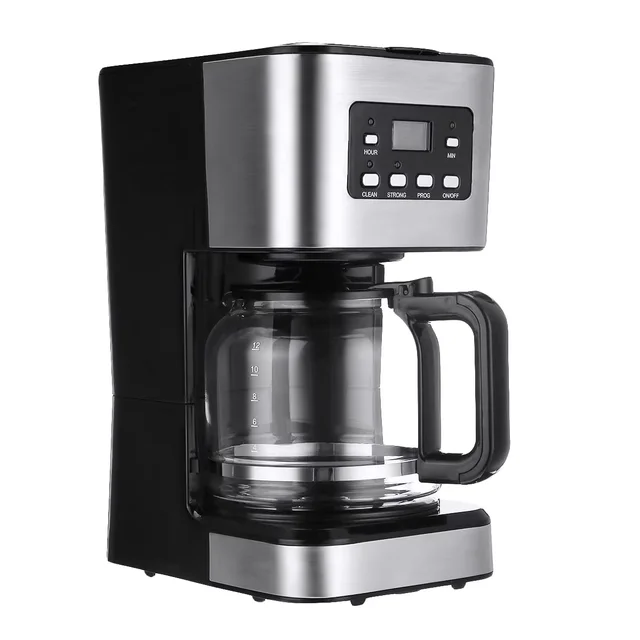 Fully Automatic Stainless Steel Electric Grinding Coffee Maker Programmable Freshly Ground Coffee Machine for Home Office Use