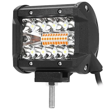 4 Inch 60w Work Light Floodlight White Yellow Led Light bar High Low Beam Spotlight Tractor Motorcycle Accessories