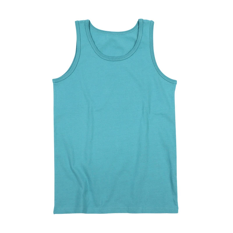Summer Heavyweight 100% Cotton Men’s Tank Top Wholesale High Quality Exercise Wear Slim Fit Vest for Men Embroidery Logo