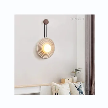 B3727 Exclusive release travertine nordic LED glass hotel bedside living room wall lamp new coming wall light bedroom
