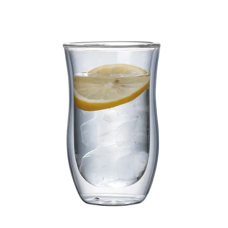 Oem Handmade Custom Heat Resisting High Borosilicate Double Wall Glass Cup