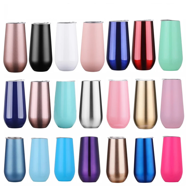 В наличии стальной стакан для шампанского с изоляцией под заказ металлические белые канавки для шампанского стакан для подружки невесты для свадьбы