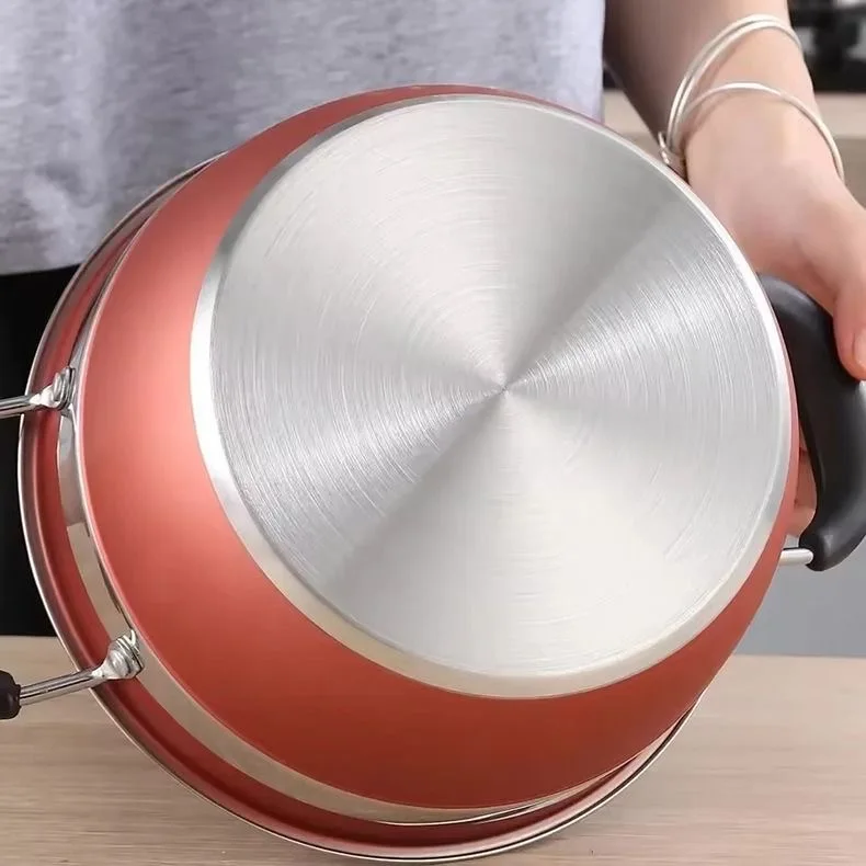 Hot Sale 12Pcs Stainless Steel Pots and Pans Luxury Cooking Nonstick Frying Pan Induction Saucepan Stock Pot Set