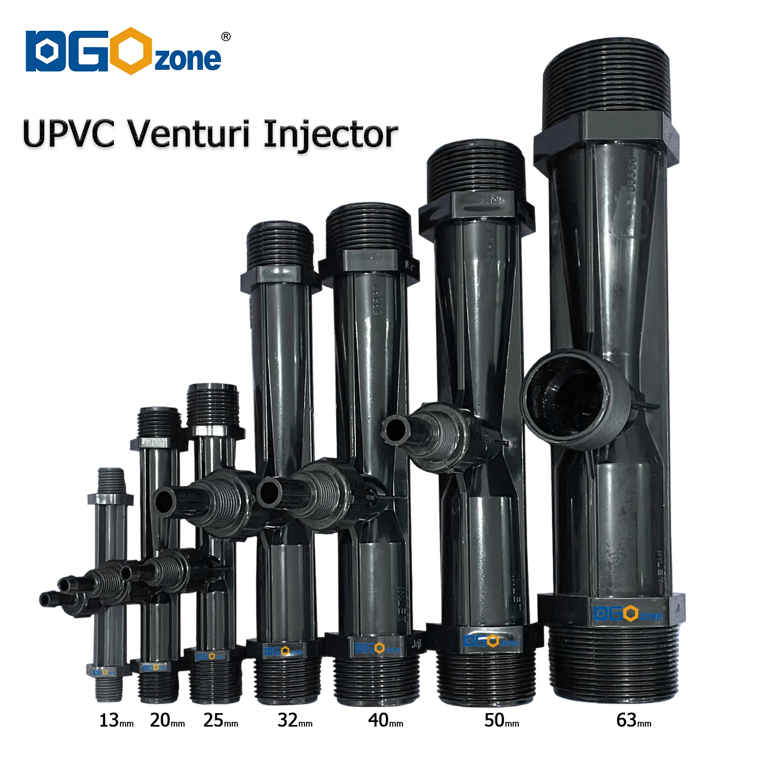 Mixtet Injection UPVC Venturi Injector with Valve for Gas and Liquid Mixing - Sizes 1 ...