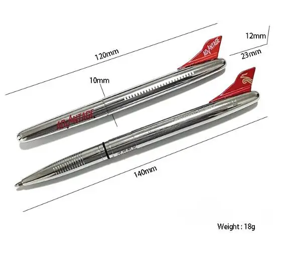 NM-024 JR Gift Pen Creative Stationery Silver Metal Airplane Ballpoint Pen 1.0mm Writing Width Black/Blue Ink Custom Logo
