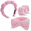 Correa de muñeca con interfaz de costura, juego de 4 piezas, color rosa