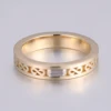 10k gold lab gemstones ring wide4.5mm