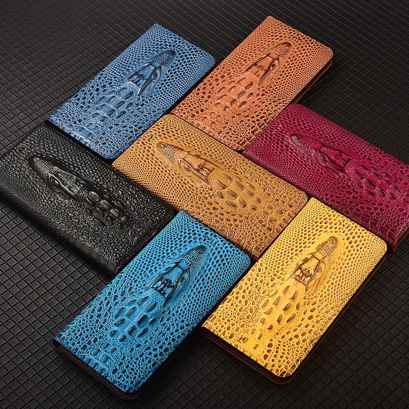 Pure Color High-End Crocodile Leather for Luxury Business Mobile Phone Case For Redmi 12 13 Pro Plus 4G 5G A3 K70 supplier