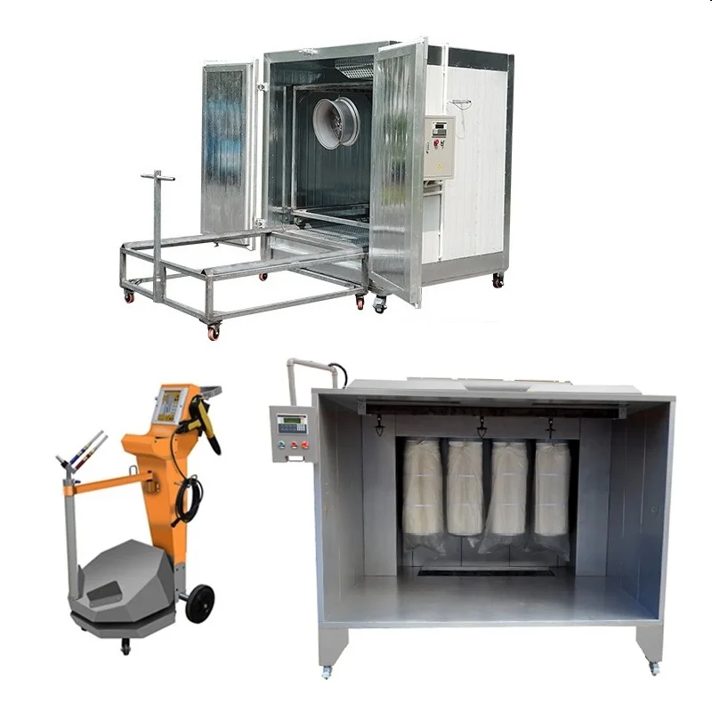 Wheel Powder Coating System Powder Paint Booth and Curing Oven for Rims ...