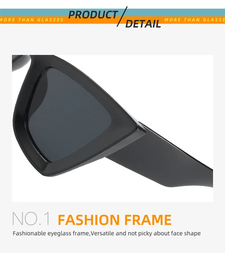 Nuevas gafas de sol Cat-eye Sunshade European and American Cool Punk Fashion Gafas de Sol para hombres y mujeres Unisex Custom Logo