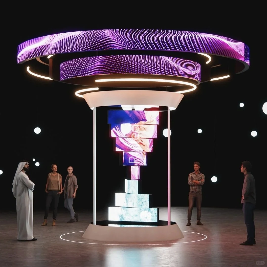 Customized Outdoor IP65 Mechanical Rotating LED Display Kinetic ...