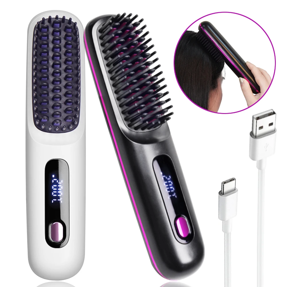 Heated Ceramic Straightening Brush (450°F Max)